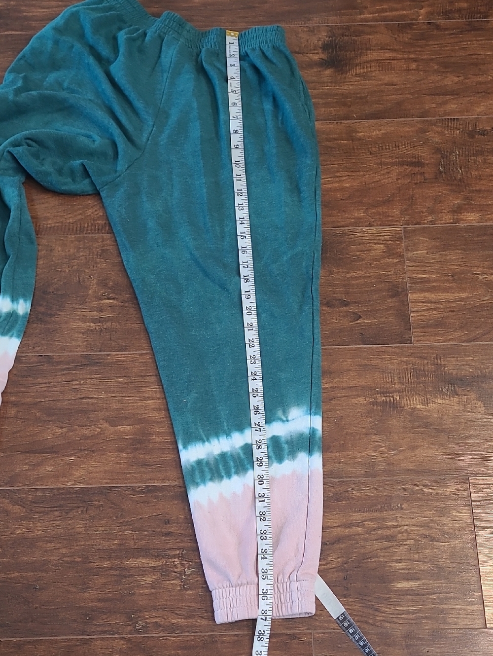 PINK Victoria's Secret Green and Pink Tie-Dye Joggers Size Med - Picture 10 of 10
